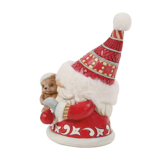 Heartwood Creek - Red Gnome with Puppy - My Christmas