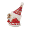 Heartwood Creek - Red Gnome with Puppy - My Christmas