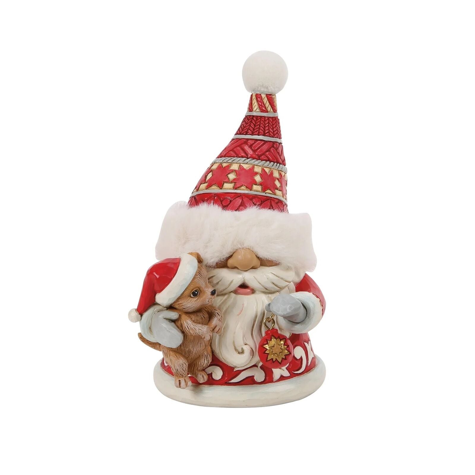 Heartwood Creek - Red Gnome with Puppy - My Christmas