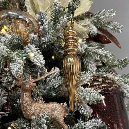 High Shine Brown Drop Finial - My Christmas