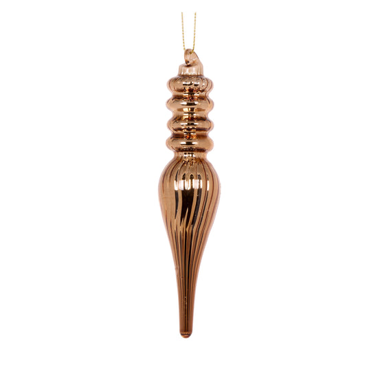 High Shine Brown Drop Finial - My Christmas