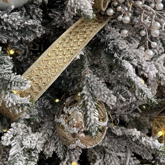 High Shine Scalloped Bauble - My Christmas