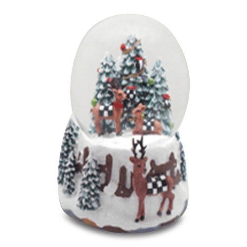Holiday Forest Deer Snow Globe - My Christmas