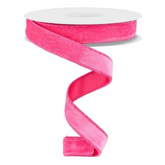 Hot Pink Deluxe Velvet Ribbon with Satin Backing - 7/8" wide - My Christmas