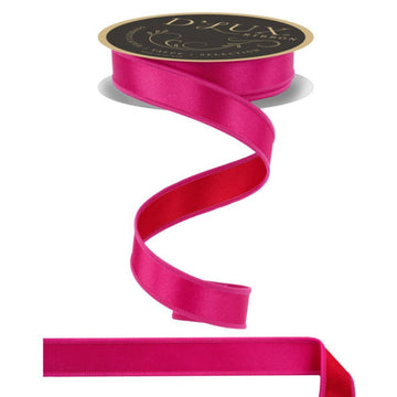 Hot Pink with Red Back Satin Ribbon - My Christmas