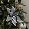 Houndstooth Black and White Poinsettia - My Christmas