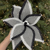 Houndstooth Black and White Poinsettia - My Christmas