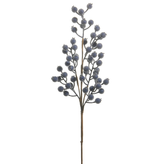 Iced Blue Berry Pod Spray - 66cm - My Christmas