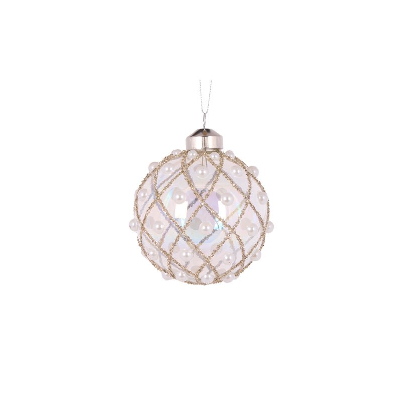 Iridescent Quilted Pearl Bauble - My Christmas