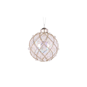 Iridescent Quilted Pearl Bauble - My Christmas