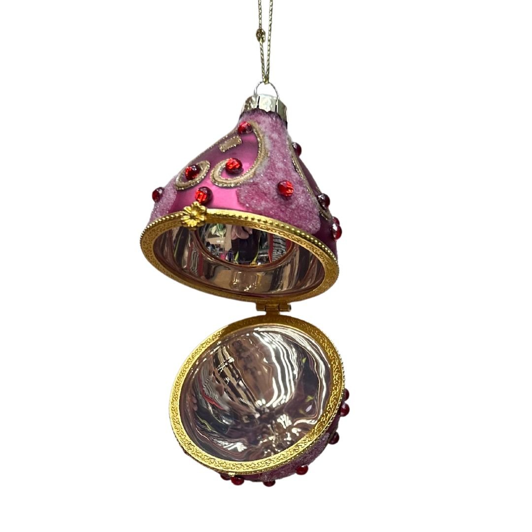 Jewel Finial Ornament - Raspberry - My Christmas