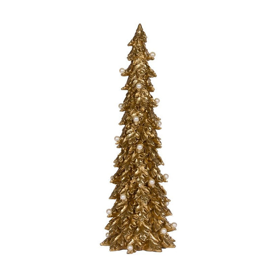 Large Gold Pearl Leaf Tree - My Christmas