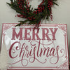 Large Merry Christmas Stamped Metal Wall Art Sign - My Christmas