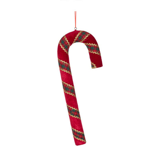 Large Tartan Swirl Candy Cane - My Christmas