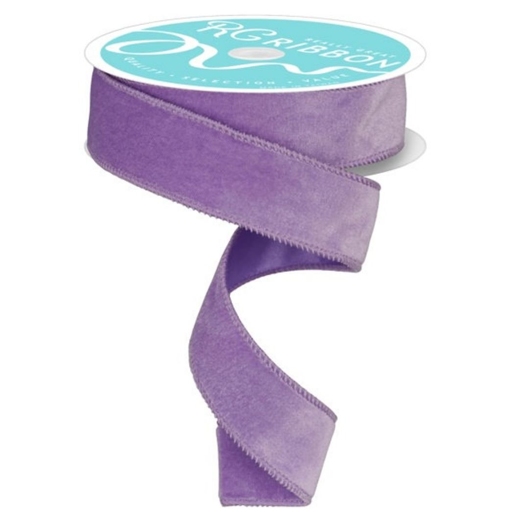 Lavender Deluxe Velvet Ribbon with Satin Backing - 1.5" wide - My Christmas