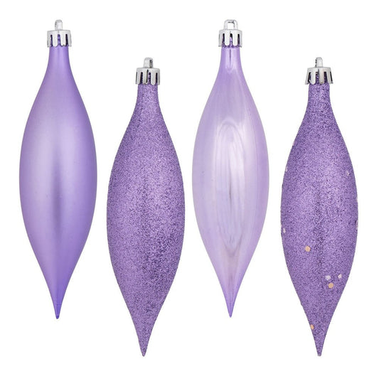 Lavender Drop Finial Ornament - Box of 8 - My Christmas