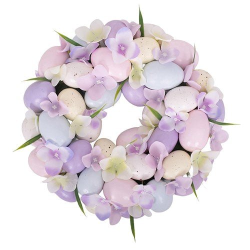 Lavender Easter Egg Wreath 30cm - My Christmas