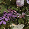 Lavender Glitter Bay Leaf Spray - My Christmas