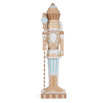 LED Blue Gingerbread Soldier with Staff - 124.5cm - My Christmas