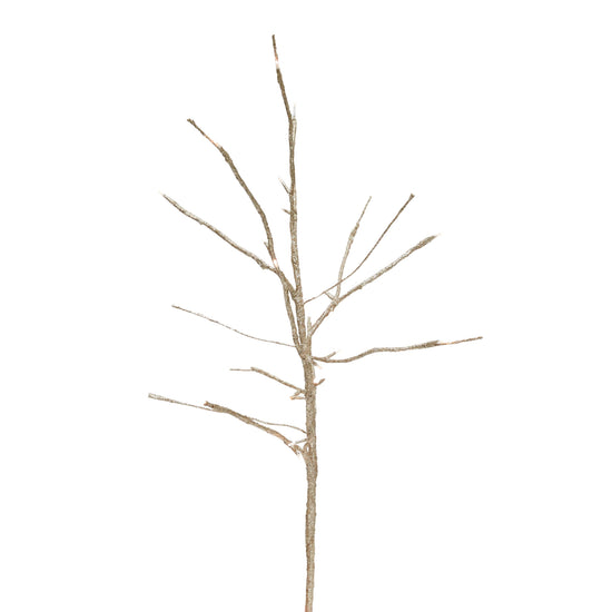 LED Champagne Glitter Branch Spray - My Christmas