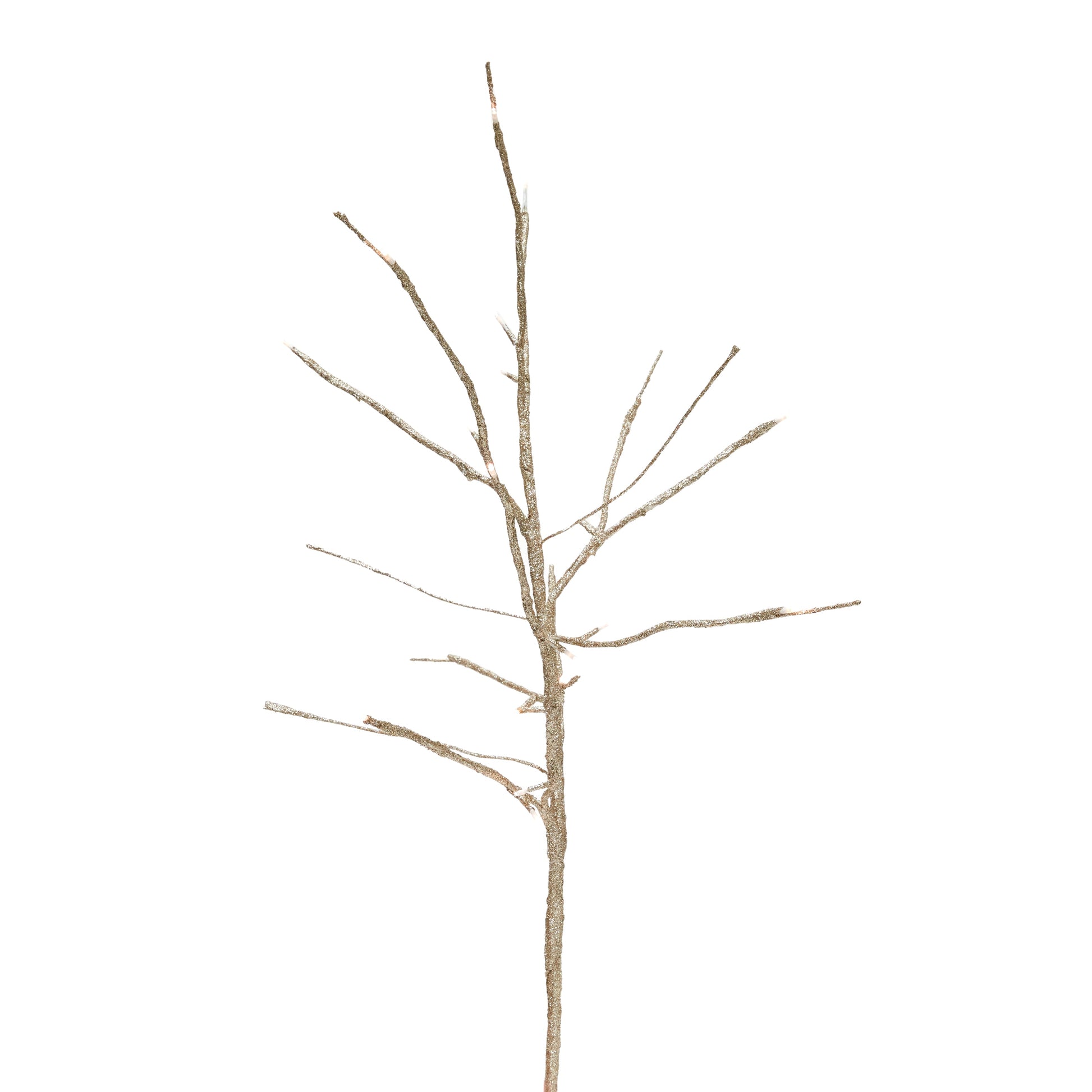 LED Champagne Glitter Branch Spray - My Christmas