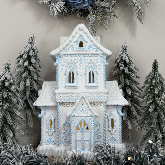 LED Frosty Blue Mansion - My Christmas