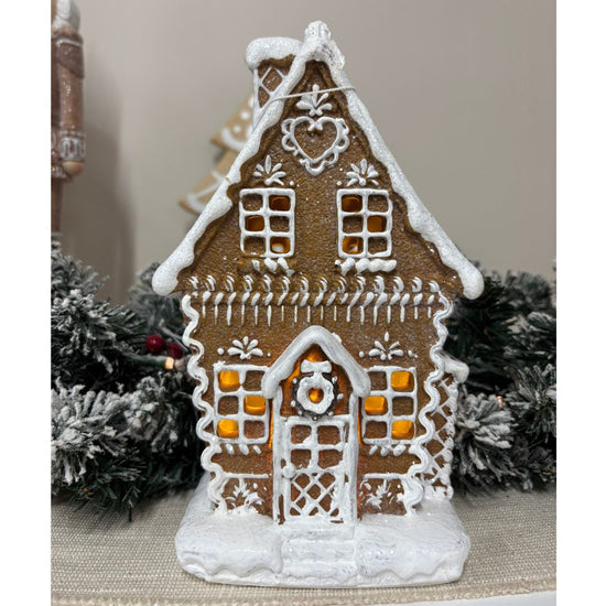 LED Gingerbread House with Chimney - My Christmas