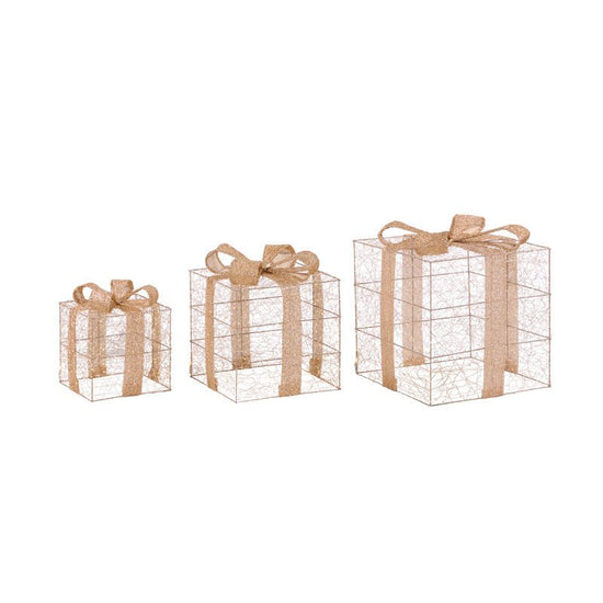 LED Illuminated Present Boxes - Pack of 3 - My Christmas