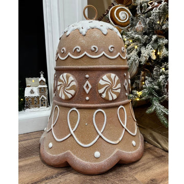 LED Piped Gingerbread Bell Decor - My Christmas