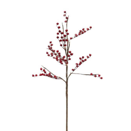 LED Red Berry Branch Spray - My Christmas