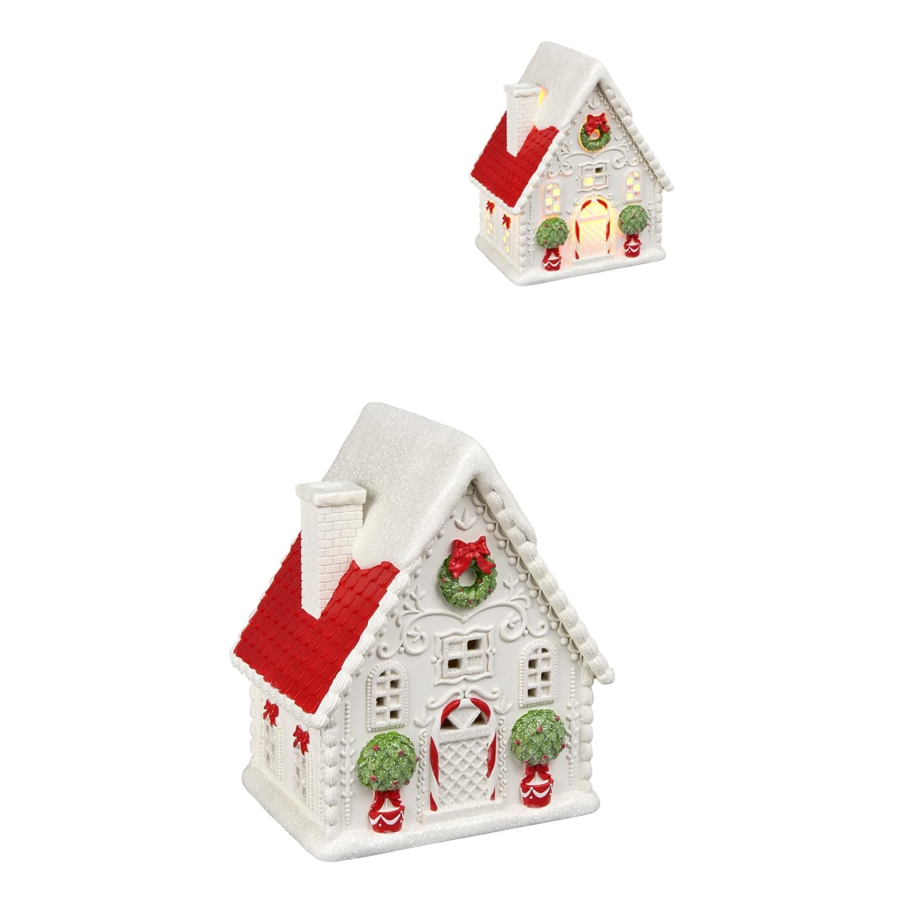 LED Red Roof Christmas House - 24cm - My Christmas