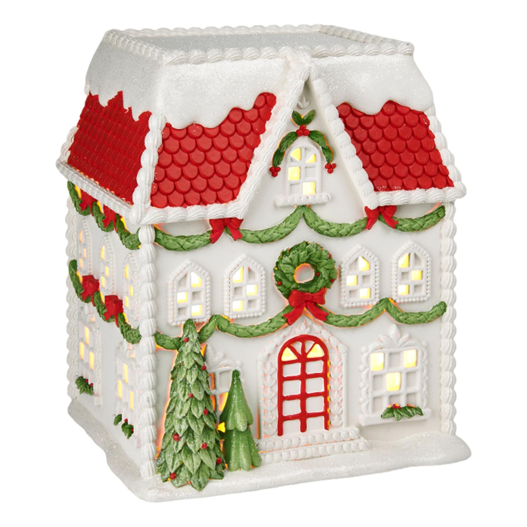 LED Red Roof Christmas House - 31cm - My Christmas