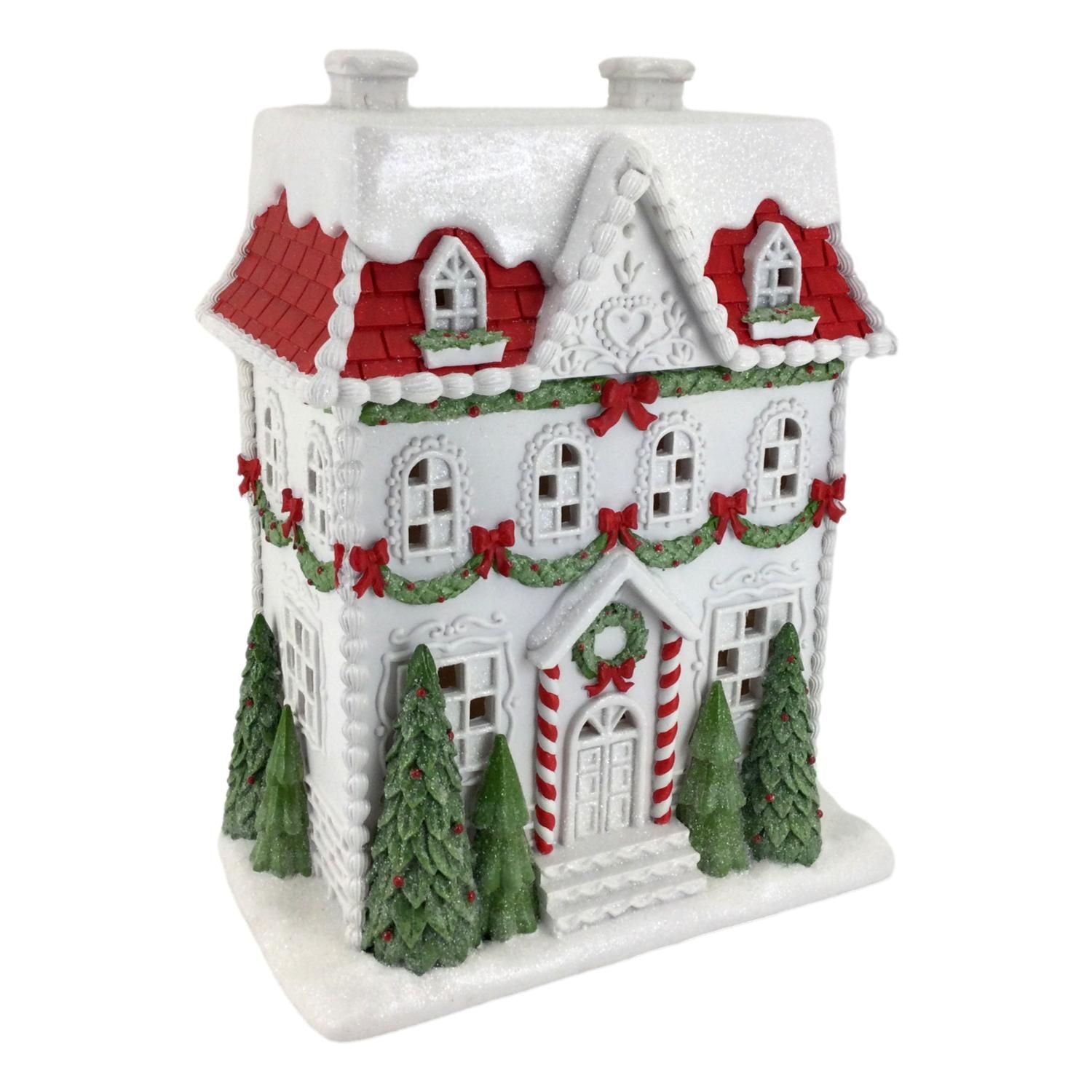 LED Red Roof Christmas House - 41cm - My Christmas