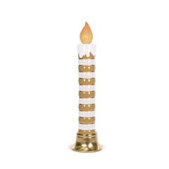 LED White and Gold Swirl Candle - My Christmas