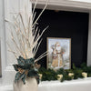 LED White Glitter Branch Spray - My Christmas