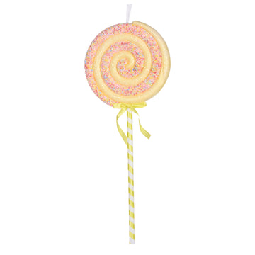 Lemon Sprinkles Swirl Lollipop - My Christmas