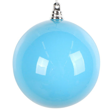 Light Blue Enamel Bauble - 10cm - My Christmas