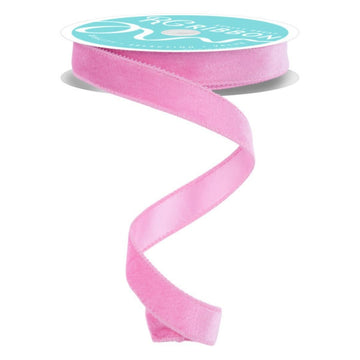 Light Pink Deluxe Velvet Ribbon with Satin Backing - 7/8" wide - My Christmas