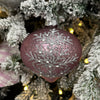Lilac and Silver Glass Onion Ornament - My Christmas