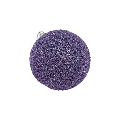 Lilac Glitter Bauble - 10cm - My Christmas