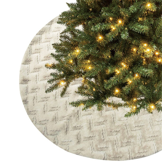 Luxe Faux Ivory Fur Tree Skirt - My Christmas