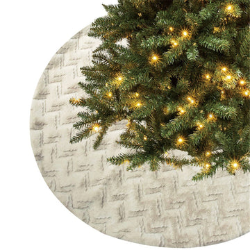 Luxe Faux Ivory Fur Tree Skirt - My Christmas