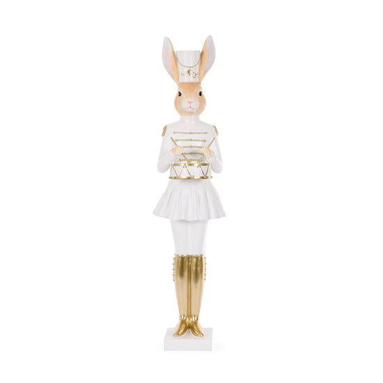 Luxe Rabbit Nutcracker with Drum - My Christmas