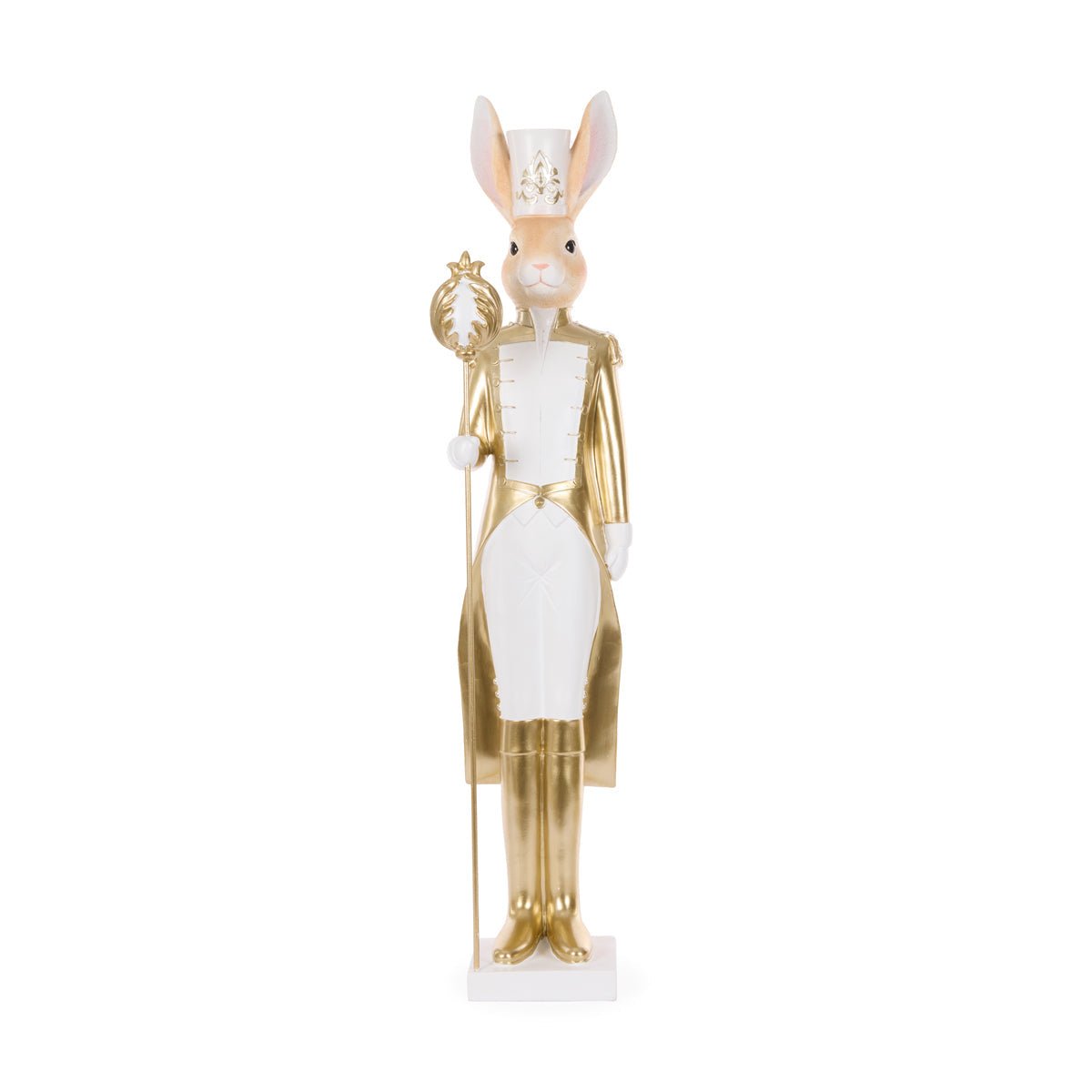 Luxe Rabbit Nutcracker with Staff – My Christmas