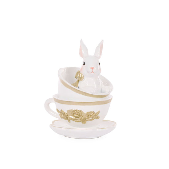 Luxe Rabbit Teacup Stack - My Christmas