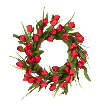 Luxe Red Tulip Wreath - My Christmas