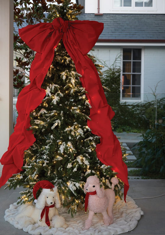 Luxe Red Velvet Tree Bow Topper - My Christmas
