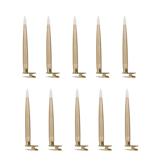 Luxury Gold Taper Clip Candles - Set of 10 - My Christmas