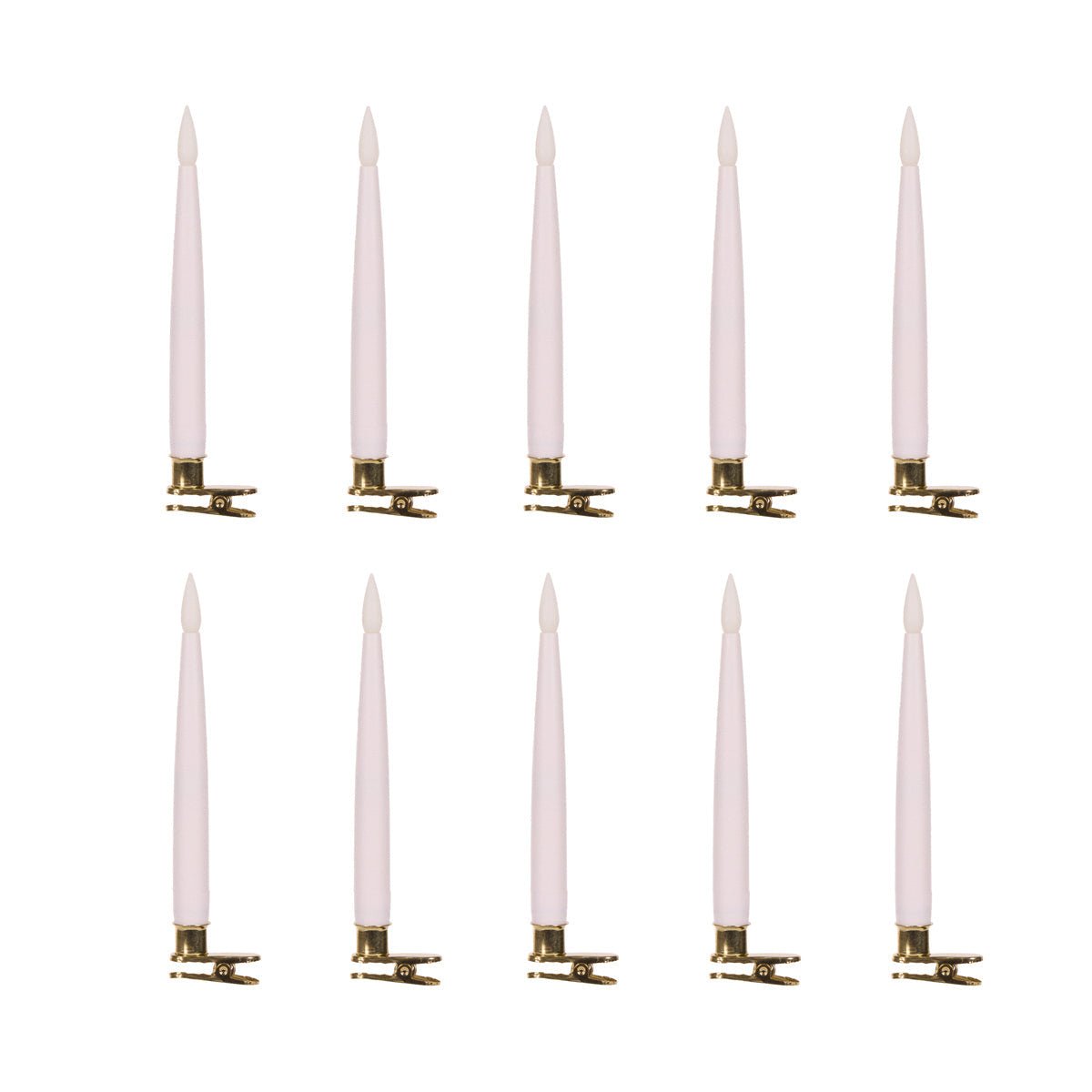 Luxury Taper Clip Candles - Set of 10 - My Christmas