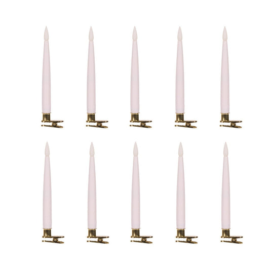 Luxury Taper Clip Candles - Set of 10 - My Christmas